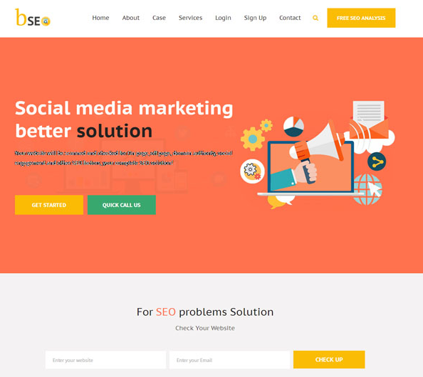 SEO网站营销公司HTML5模板_帝国cms模板插图