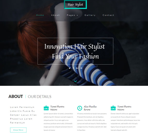大气宽屏美容美发网站模板_html网站模板插图