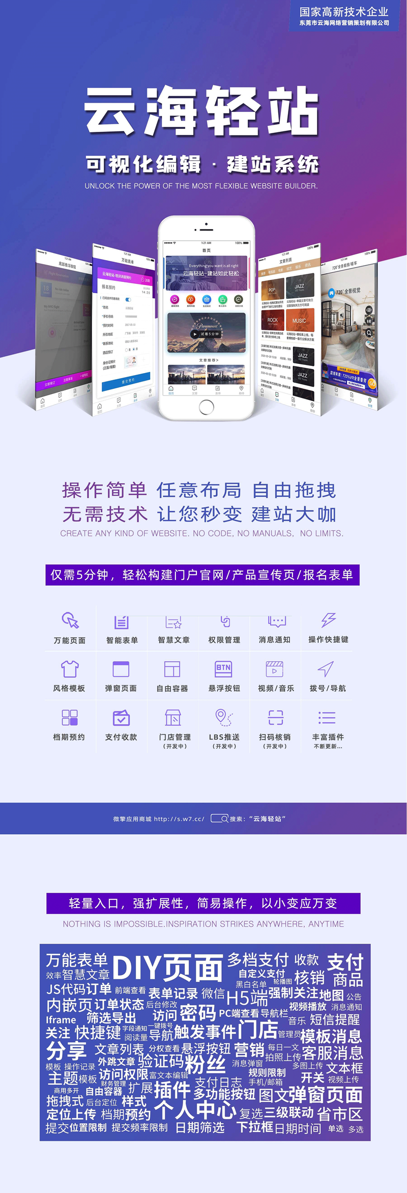 自助建站/可视化建站/DIY建站系统源码下载插图