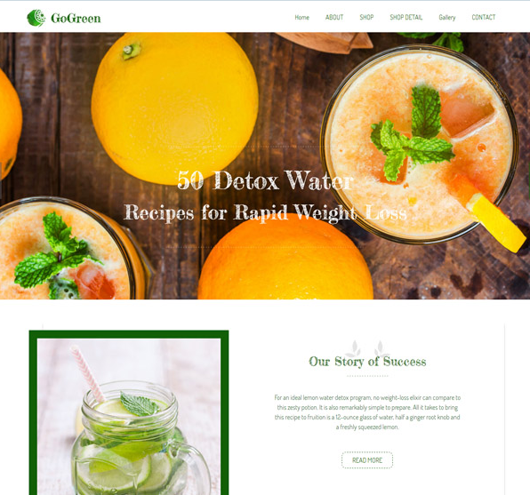 橙色果蔬餐饮网站模板_php网站模板插图