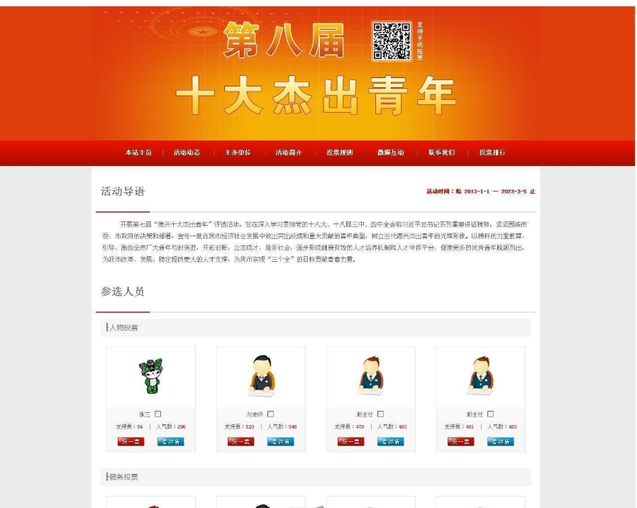 v18.5.30投票评选网站管理系统_wordpress主题插图