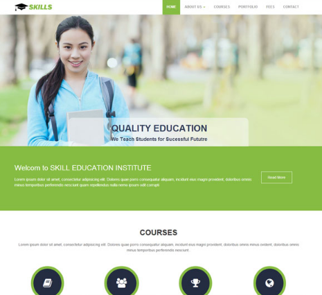 绿色出国留学HTML5前端模板_wordpress主题插图