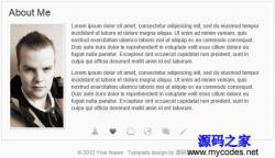 迷你名片式个人简历模板_html网站模板插图
