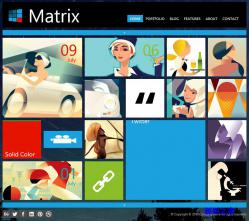 Win8风格图片矩阵响应式网站模板_帝国cms模板插图
