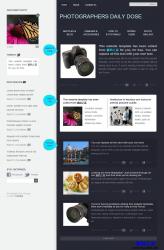 个性纯色双栏摄影网站模板_wordpress主题插图