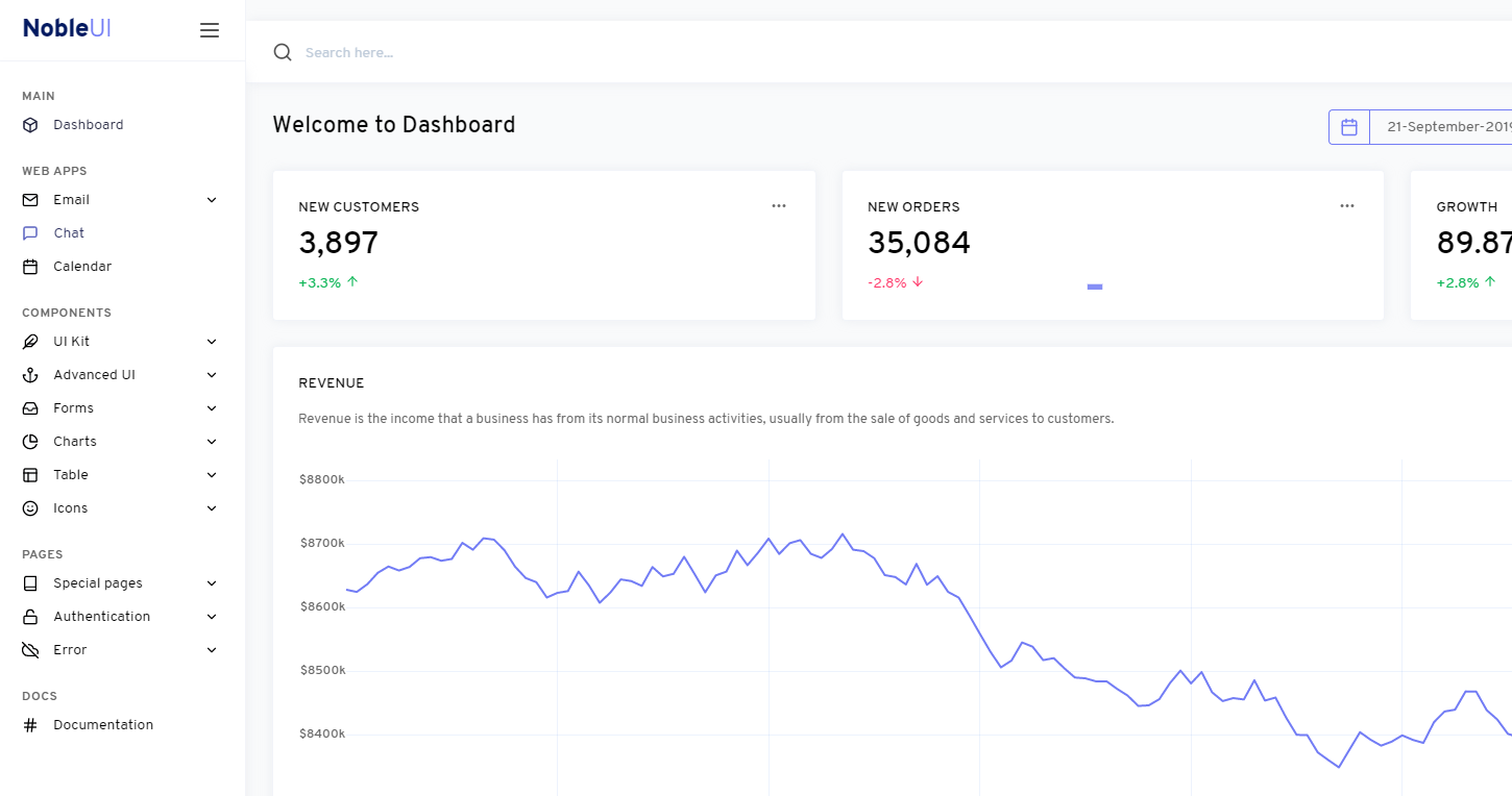 Bootstrap管理模板NobleUI_亿码酷站网站源码下载插图