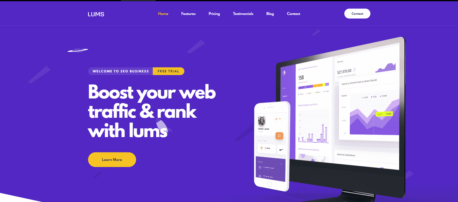bootstrap响应式商务网站模板_亿码酷站插图
