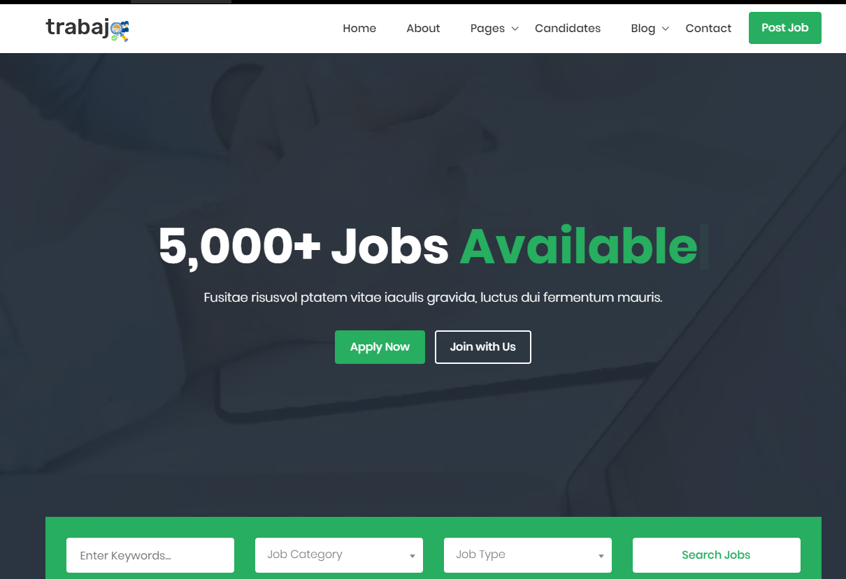 bootstrap响应式招聘类网站模板_亿码酷站插图