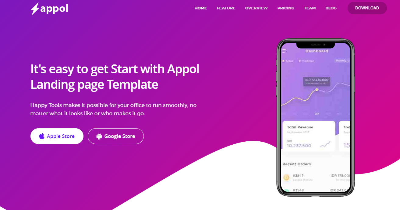 bootstrap手机应用类网站模板_wordpress主题插图