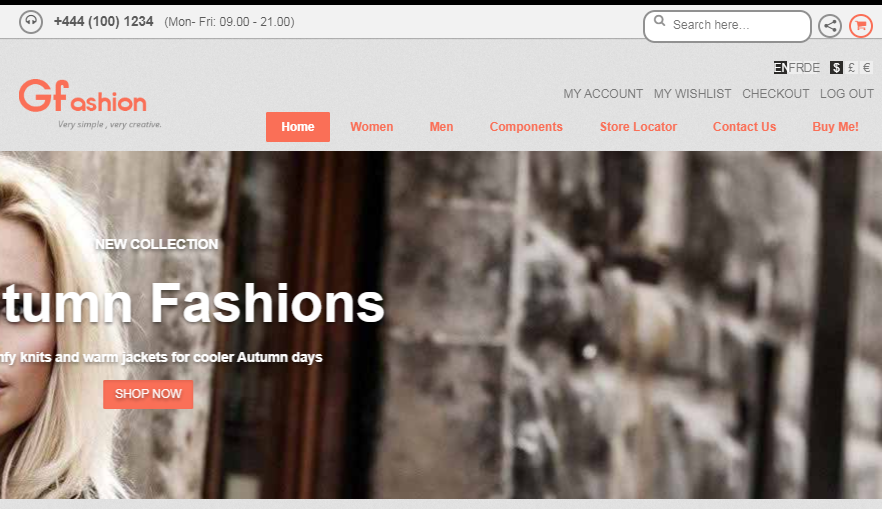 GFashion时尚服装平台模板_html网站模板插图