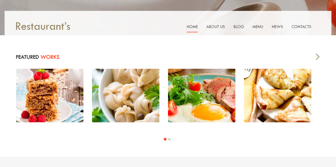 美食网站前端bootstrap模板_html网站模板插图