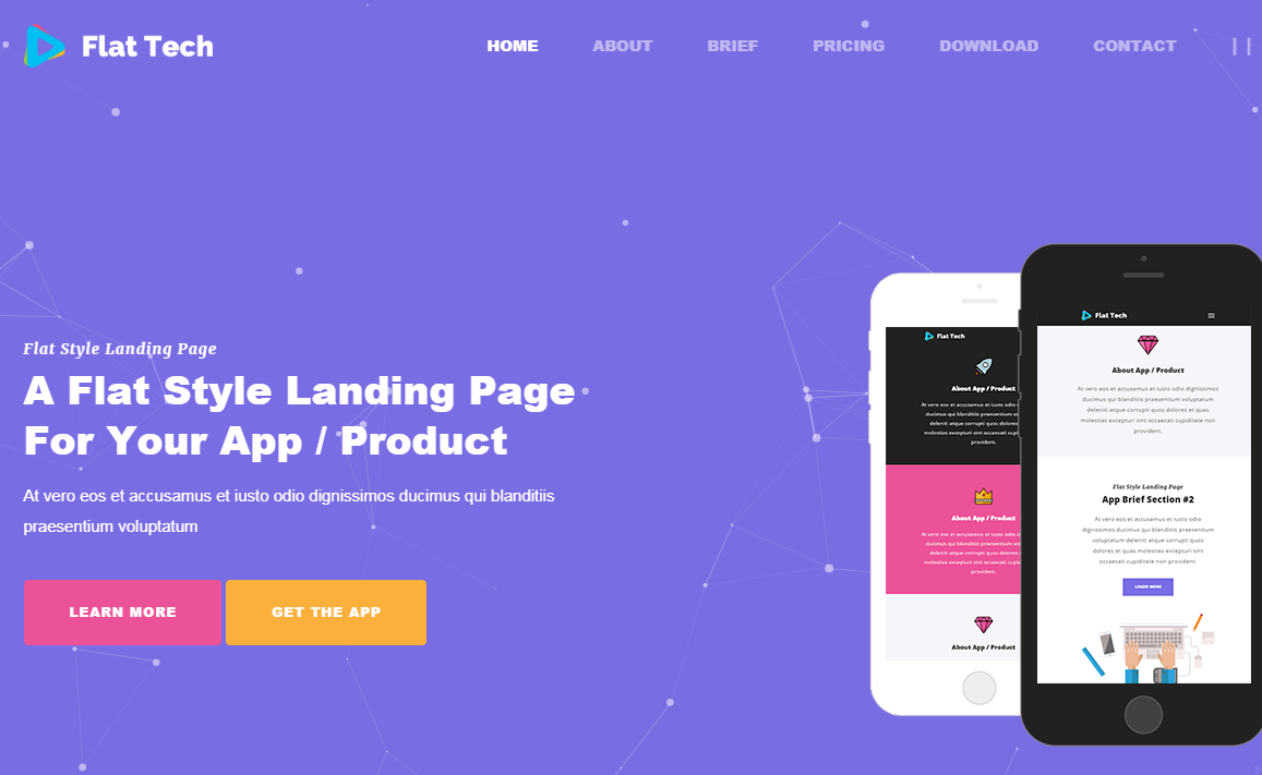 Flat Tech html5 前端响应式模板_亿码酷站插图