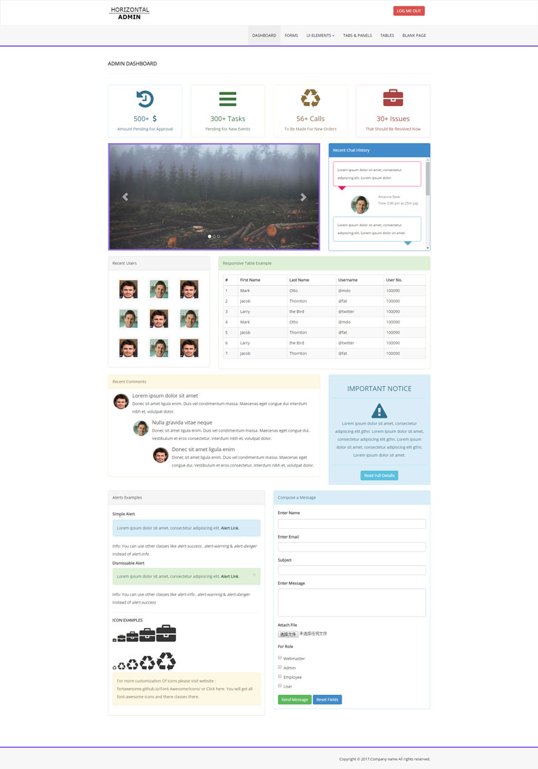 Bootstrap3博客网站模板_wordpress主题插图