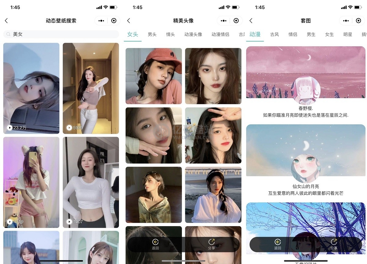 最新UI云开发壁纸小程序源码/支持用户投稿站长亲测插图1 5542488285627015318