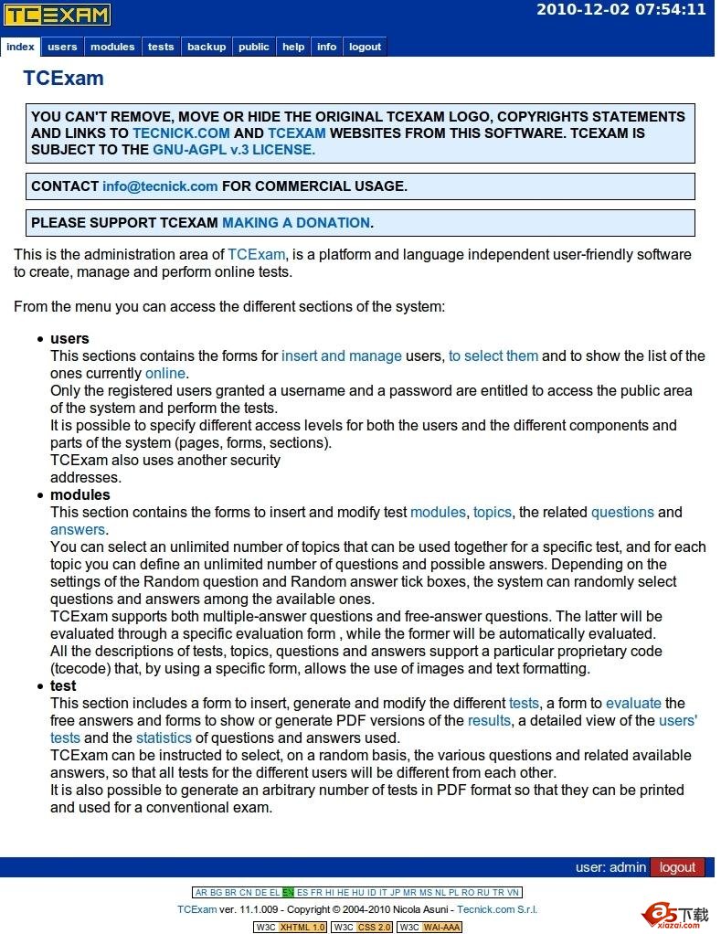 TCExam(在线考试系统) v14.0.3插图