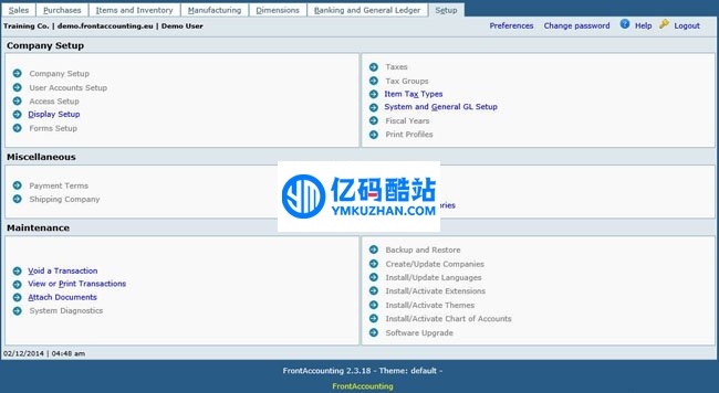 FrontAccounting 会计管理系统 v2.4.4插图 A7Bjii