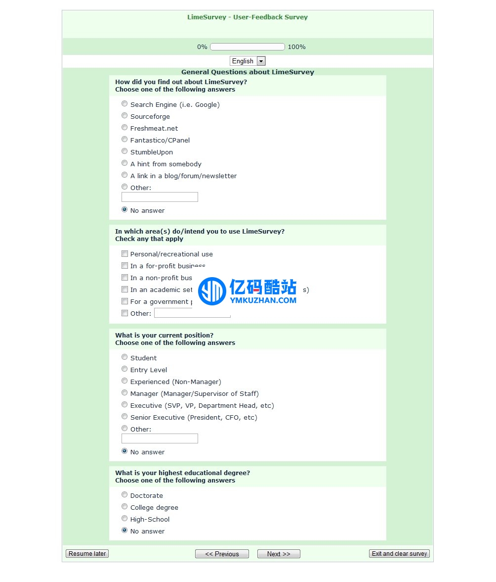LimeSurvey(开源问卷调查) v4.0.0 正式版插图 biYzUr