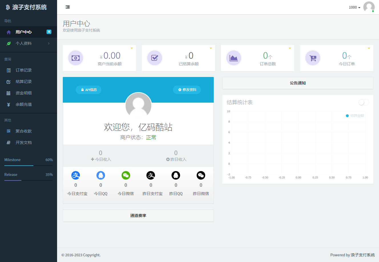 2023更新彩虹易支付系统源码最新版/浪子易支付系统聚合支付系统源码插图3 2023更新彩虹易支付系统源码最新版/浪子易支付系统聚合支付系统源码插图3