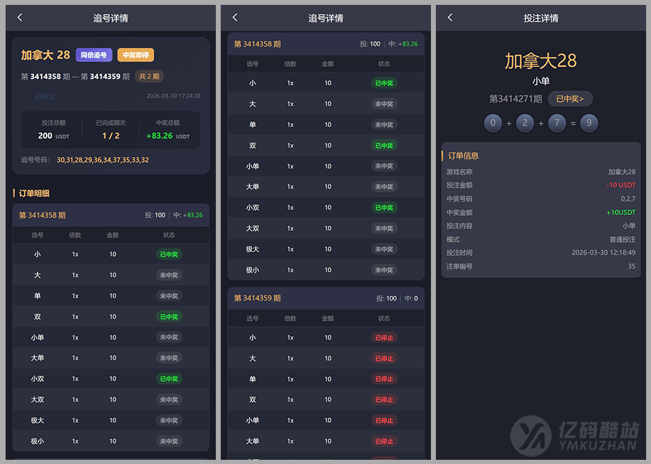 多语言加拿大PC28源码下载｜Java+Vue全开源彩票系统 追号/中奖即停/高并发投注平台插图3