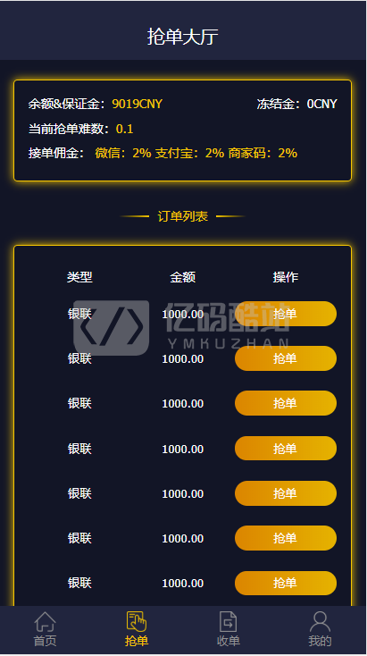 抢单系统二开版,用户、商户、代理三合一源码,接单返利收单自动抢单系统源码资金盘区块链插图1 抢单系统二开版,用户、商户、代理三合一源码,接单返利收单自动抢单系统源码资金盘区块链插图1